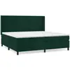 Image de vidaXL Lit boxspring avec matelas vert foncé 200x200 cm velours