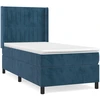 Image de vidaXL Lit boxspring avec matelas bleu foncé 80x200 cm velours