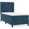 Image de vidaXL Lit boxspring avec matelas bleu foncé 90x190 cm velours