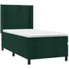 Image de vidaXL Lit boxspring avec matelas vert foncé 100x200 cm velours