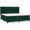 Image de vidaXL Lit boxspring avec matelas vert foncé 200x200 cm velours