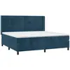 Image de vidaXL Lit boxspring avec matelas bleu foncé 200x200 cm velours