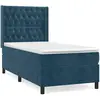 Image de vidaXL Lit boxspring avec matelas bleu foncé 80x200 cm velours