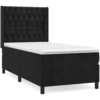 Image de vidaXL Lit boxspring avec matelas noir 90x190 cm velours