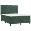 Image de vidaXL Lit boxspring avec matelas vert foncé 140x200 cm velours