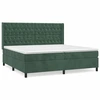 Image de vidaXL Lit boxspring avec matelas vert foncé 200x200 cm velours