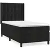 Image de vidaXL Lit boxspring avec matelas noir 80x200 cm velours