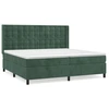 Image de vidaXL Lit boxspring avec matelas vert foncé 200x200 cm velours