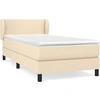 Image de vidaXL Lit boxspring avec matelas Crème 90x190 cm Tissu