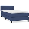 Image de vidaXL Lit boxspring avec matelas bleu 90x200 cm Tissu