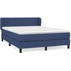 Image de vidaXL Lit boxspring avec matelas bleu 140x200 cm Tissu