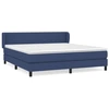 Image de vidaXL Lit boxspring avec matelas bleu 180x200 cm Tissu