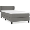 Image de vidaXL Lit boxspring avec matelas gris foncé 80x200 cm Tissu