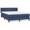 Image de vidaXL Lit boxspring avec matelas bleu 140x200 cm Tissu