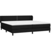Image de vidaXL Lit boxspring avec matelas noir 200x200 cm tissu