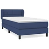 Image de vidaXL Lit boxspring avec matelas bleu 80x200 cm Tissu
