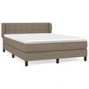 Image de vidaXL Lit boxspring avec matelas Taupe 140x190 cm Tissu