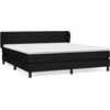 Image de vidaXL Lit boxspring avec matelas noir 180x200 cm Tissu