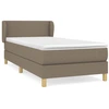 Image de vidaXL Lit Boxspring avec matelas Taupe 80x200 cm Tissu