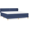 Image de vidaXL Lit boxspring avec matelas bleu 180x200 cm Tissu