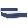 Image de vidaXL Lit boxspring avec matelas bleu 160x200 cm Tissu