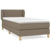 Image de vidaXL Lit Boxspring avec matelas Taupe 80x200 cm Tissu