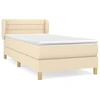 Image de Lit Boxspring avec matelas Crème 90x190 cm Tissu