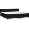 Image de vidaXL Lit boxspring avec matelas noir 200x200 cm tissu