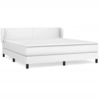 Image de vidaXL Lit boxspring avec matelas blanc 160x200 cm similicuir