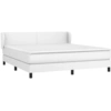 Image de vidaXL Lit boxspring avec matelas blanc 180x200 cm similicuir