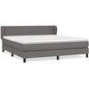 Image de vidaXL Lit boxspring avec matelas Gris 180x200 cm similicuir