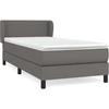 Image de vidaXL Lit boxspring avec matelas Gris 80x200 cm similicuir