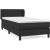 Image de vidaXL Lit boxspring avec matelas noir 80x200 cm similicuir