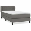 Image de vidaXL Lit boxspring avec matelas Gris 80x200 cm similicuir