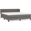 Image de vidaXL Lit boxspring avec matelas Gris 180x200 cm similicuir
