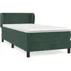 Image de vidaXL Lit boxspring avec matelas vert foncé 80x200 cm velours