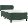 Image de vidaXL Lit boxspring avec matelas vert foncé 90x190 cm velours