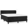 Image de vidaXL Lit boxspring avec matelas noir 140x190 cm velours