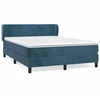 Image de vidaXL Lit boxspring avec matelas bleu foncé 140x200 cm velours