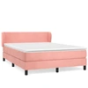 Image de vidaXL Lit boxspring avec matelas rose 140x200 cm velours