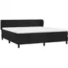 Image de vidaXL Lit boxspring avec matelas noir 160x200 cm velours