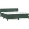 Image de vidaXL Lit boxspring avec matelas vert foncé 160x200 cm velours