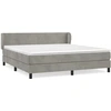 Image de vidaXL Lit boxspring avec matelas gris clair 180x200 cm velours