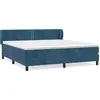 Image de vidaXL Lit boxspring avec matelas bleu foncé 160x200 cm velours
