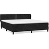 Image de vidaXL Lit boxspring avec matelas noir 180x200 cm velours