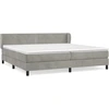 Image de vidaXL Lit boxspring avec matelas gris clair 200x200 cm velours