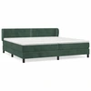 Image de vidaXL Lit boxspring avec matelas vert foncé 200x200 cm velours