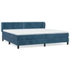 Image de vidaXL Lit boxspring avec matelas bleu foncé 200x200 cm velours