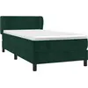 Image de vidaXL Lit boxspring avec matelas vert foncé 80x200 cm velours