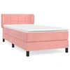 Image de vidaXL Lit boxspring avec matelas rose 90x200 cm velours